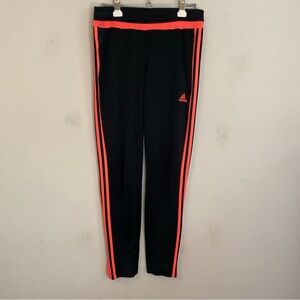 Adidas Women’s  Climacool Size M Black Neon Orange Stripe Zipper Legs Polyester